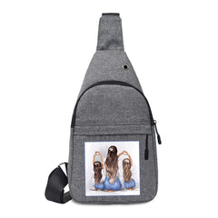 Unisex Canvas Casual Chest Pack Shoulder Clutch Cell Phone Waist Bag