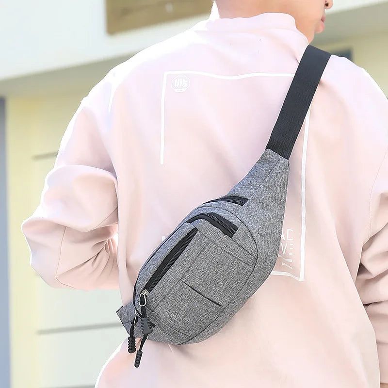 Unisex Oxford Crossbody Waist Bag Women Men Travel Purse Shoulder Bag
