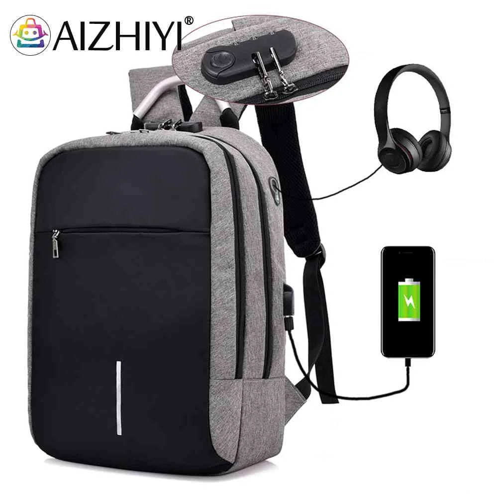 Reflective Double Shoulder Bag USB Charging Large Capacity Rucksack