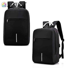 Reflective Double Shoulder Bag USB Charging Large Capacity Rucksack