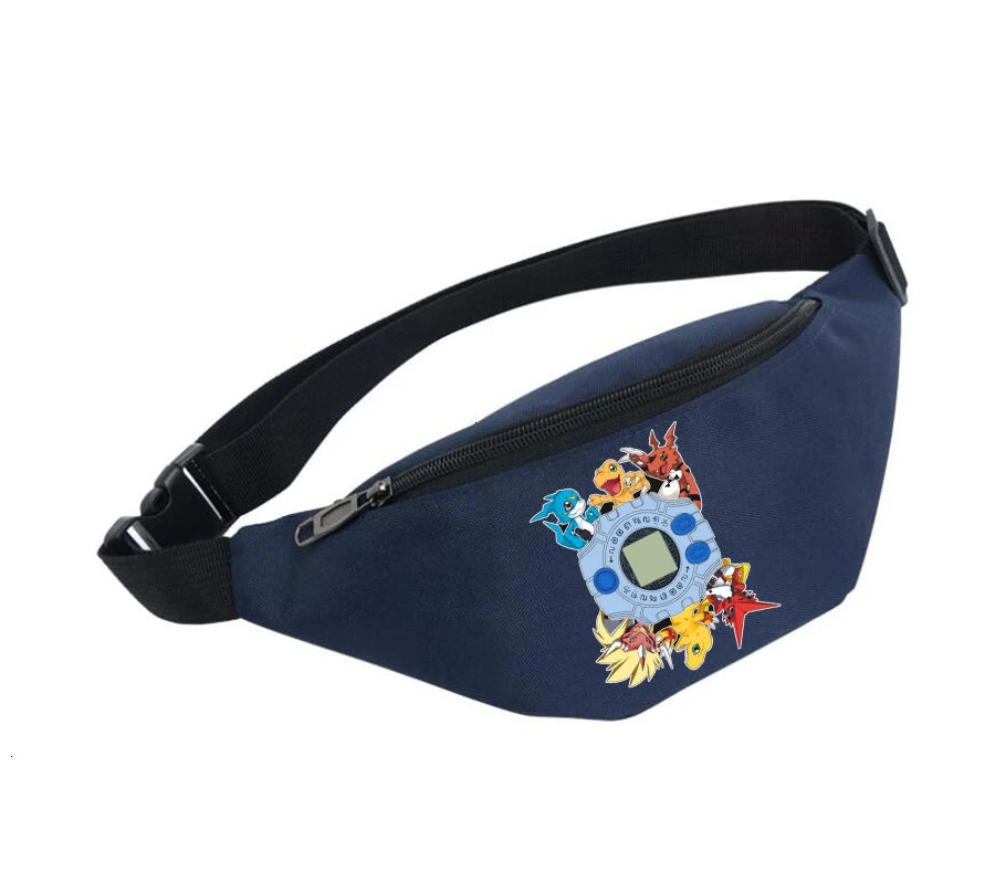 Waterproof Unisex Fanny Pack Waist Bag for Digimon Fans