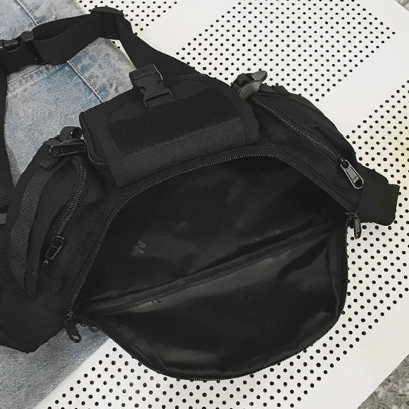 Unisex Chest Bags For Teenagers Boys Casual Shoulder Bag Hip Hop Street Man