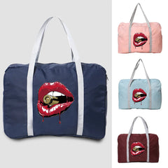 Foldable Travel Bags Handbag Mouth Pattern Waterproof Duffle Bag