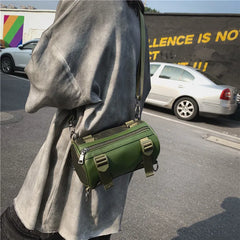 Unisex Hip Hop Cylindrical Crossbody Bag Nylon Female Messenger Bag