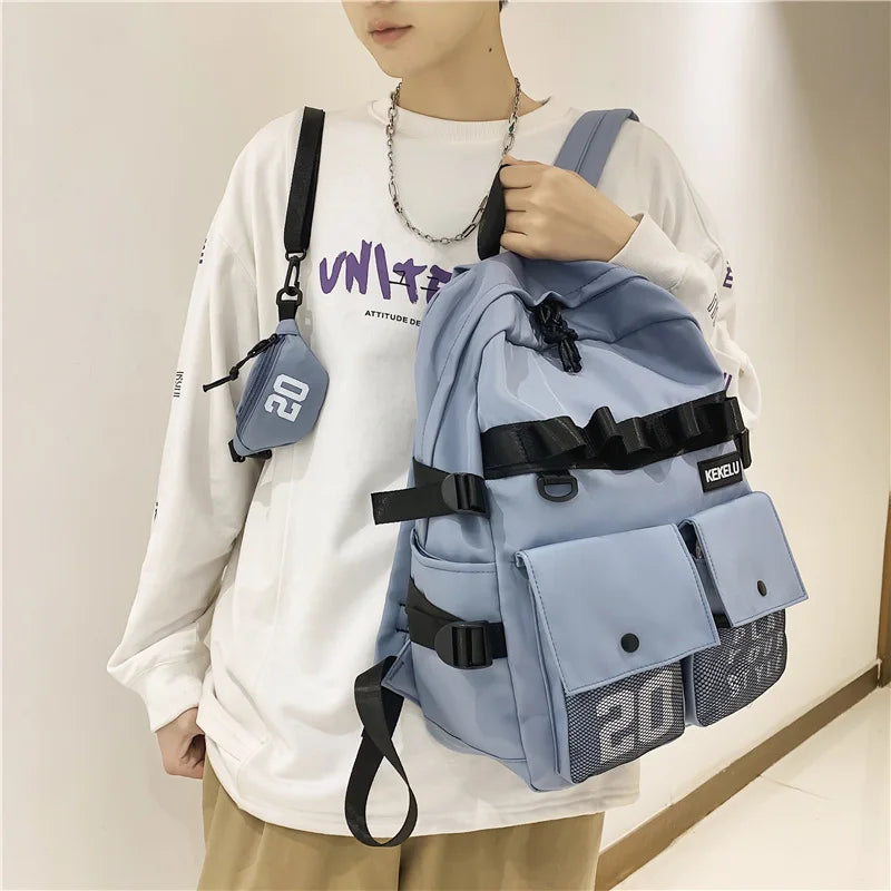 Large Capacity Teenagers Students Backpack Waterproof Travelling Bag