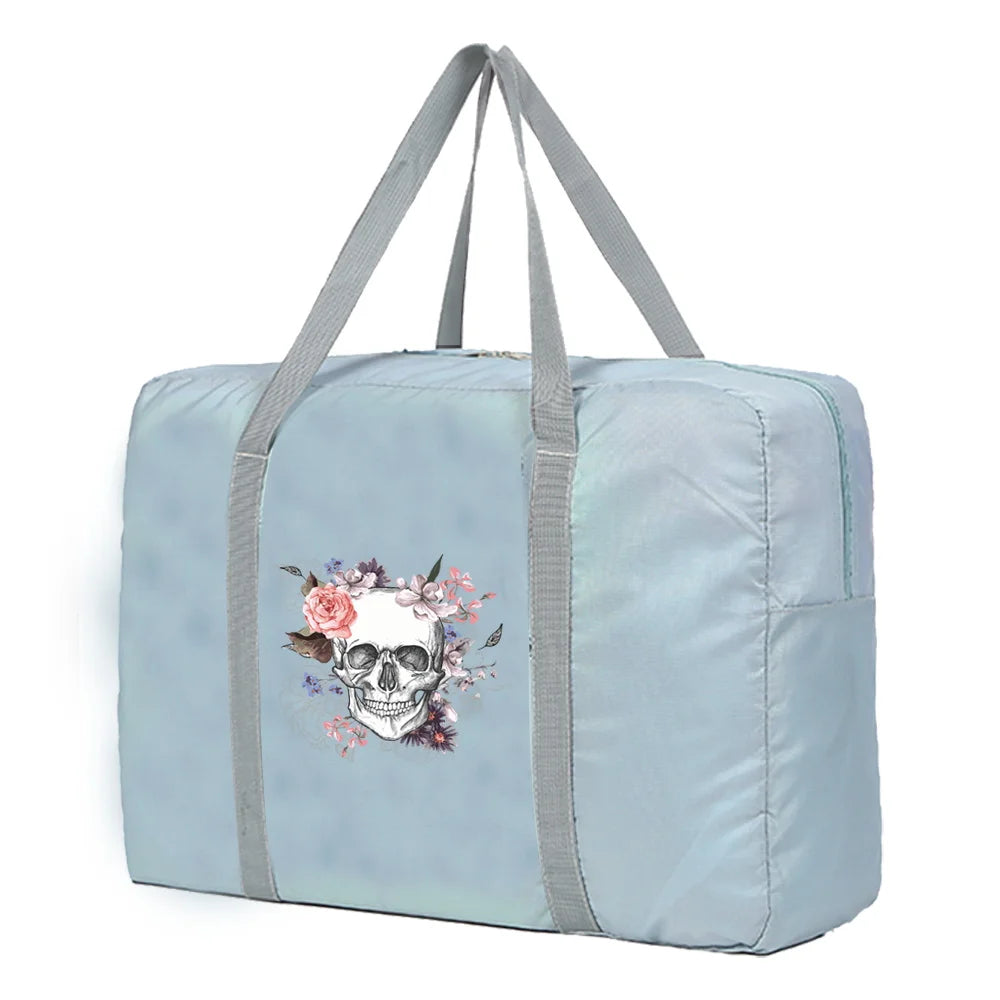 Unisex Large Capacity Travel Bag Clothes Storage Folding Nylon Weekend Organizer