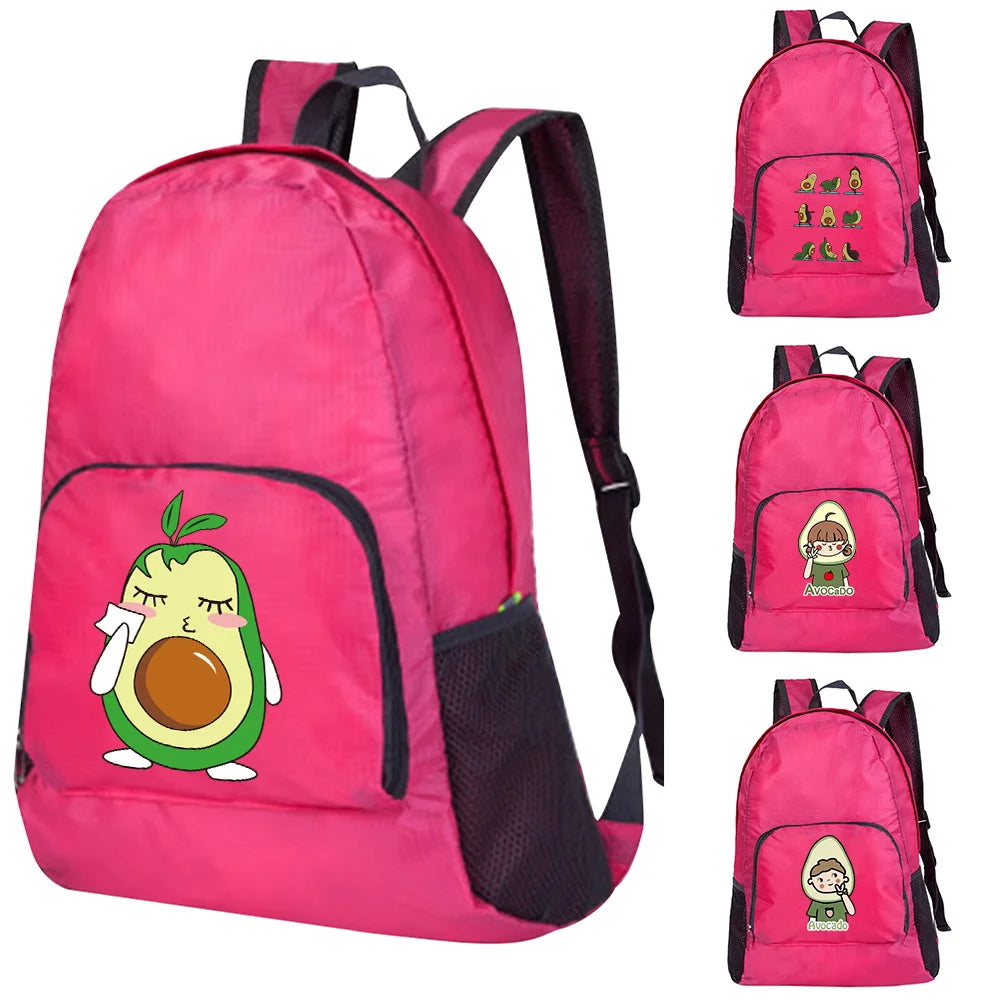 Avocado Print Portable Lightweight Outdoor Backpack