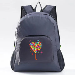 Butterfly Pattern Outdoor Backpack Foldable Camping Travel Daypack