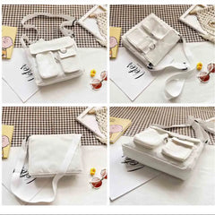 Unisex Messenger Bag Canvas Crossbody Large Capacity Tote Bag
