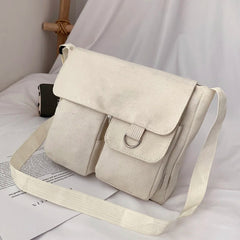 Unisex Messenger Bag Canvas Crossbody Large Capacity Tote Bag