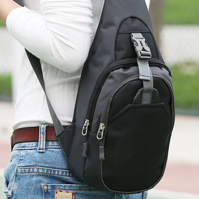 Unisex Nylon Chest Bag Travel Crossbody Men Women Messenger Bag