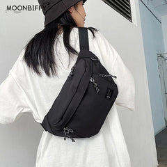 Unisex Nylon Waist Bag Street Hip Hop Belt Bag