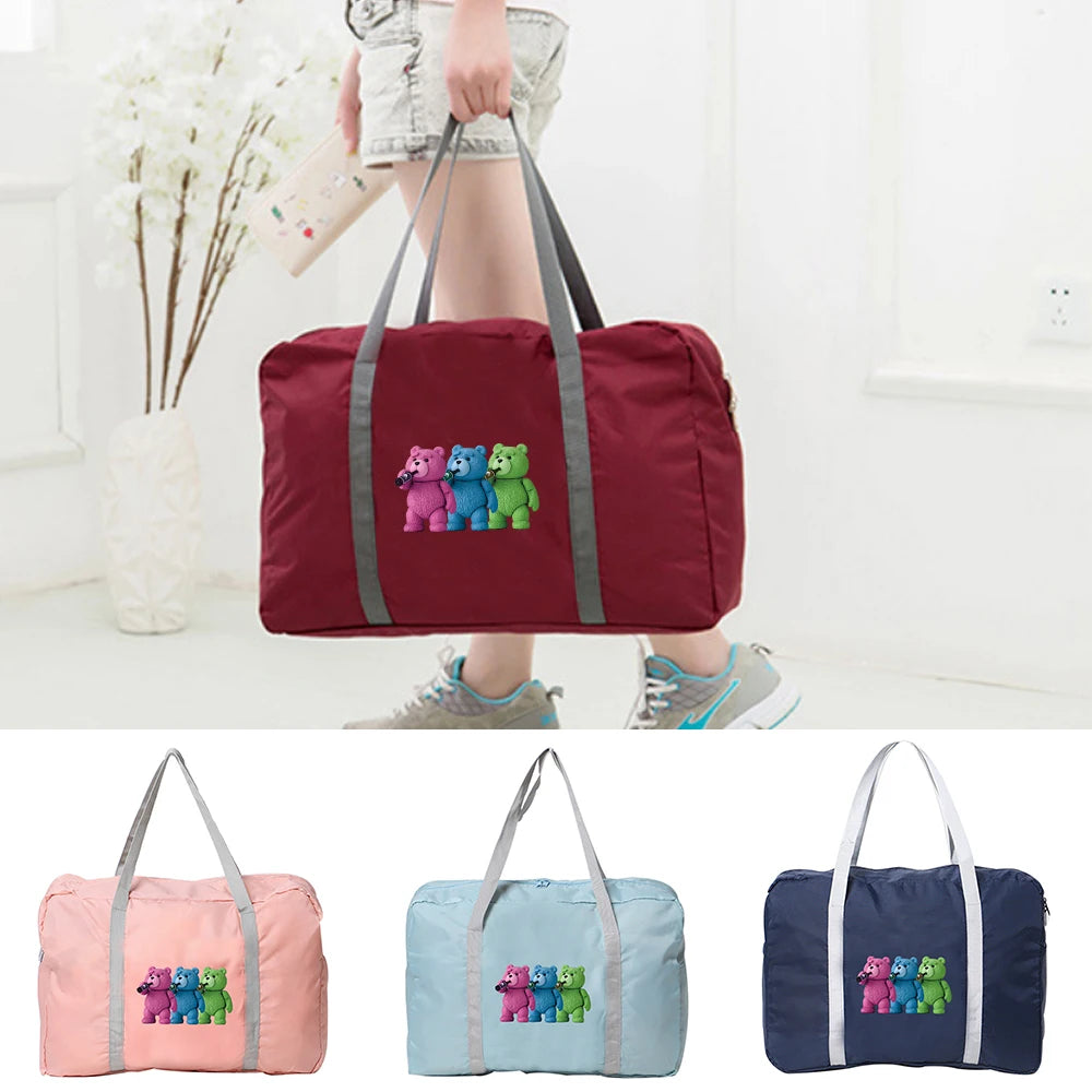 Unisex Bear Print Travel Toiletry Organizer Bag