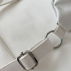Unisex PU Leather Sling Bag Chain Chest Pouch Waist Pack