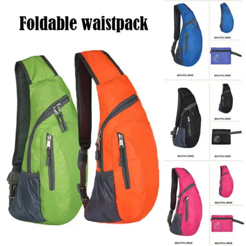 Solid Cross Body Sling Bag Shoulder Outdoor Sport Chest Waist Packs