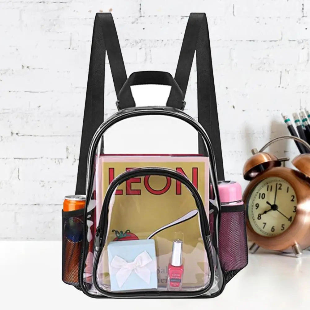 Unisex Transparent Student Backpack Large Capacity School Bag