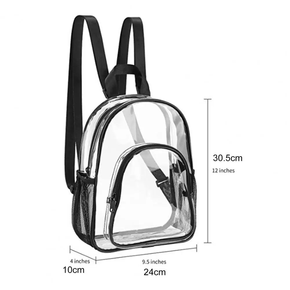 Unisex Transparent Student Backpack Large Capacity School Bag