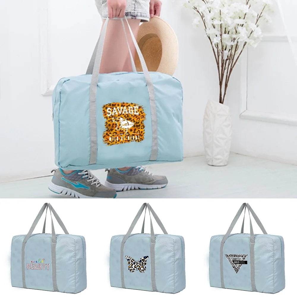 Unisex Travel Bags Organizers Large Capacity Weekend Bag Wild Pattern