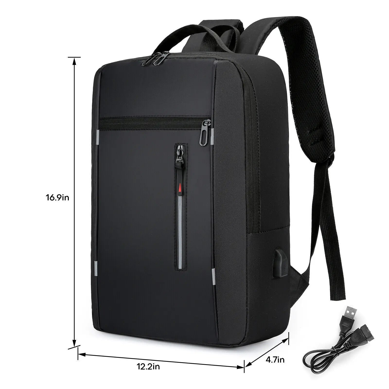 Unisex Travel Rucksack Shoulder Laptop Bag USB Charge School Large Backpack