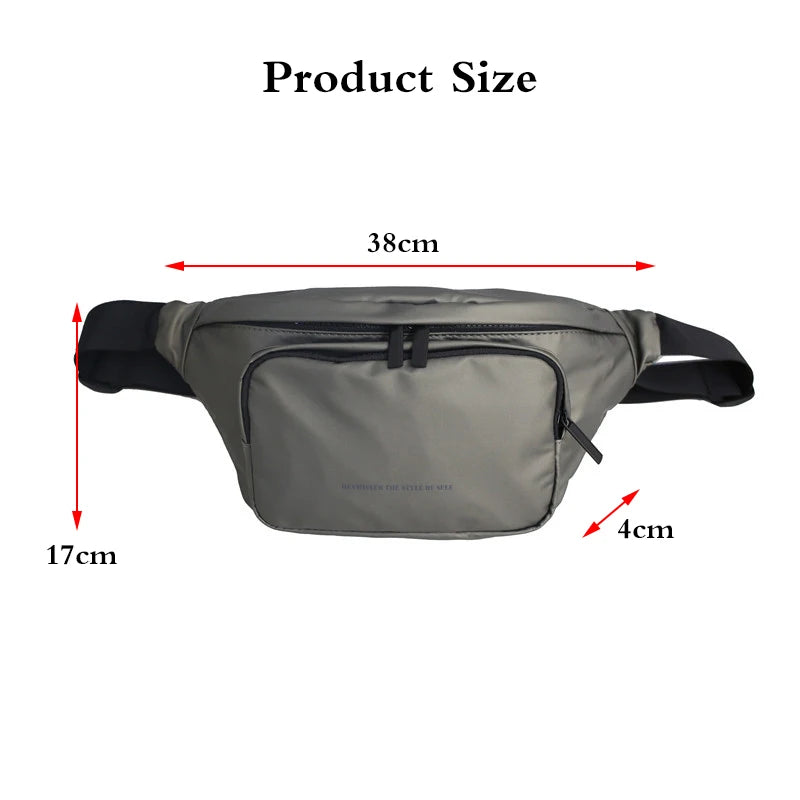Unisex Waist Bag Fanny Pack Street Style Hip Hop Packs Waterproof Crossbody Bag