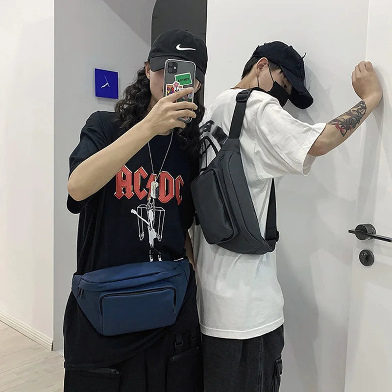 Unisex Waist Bag Fanny Pack Street Style Chest Bags Waterproof Crossbody Bag