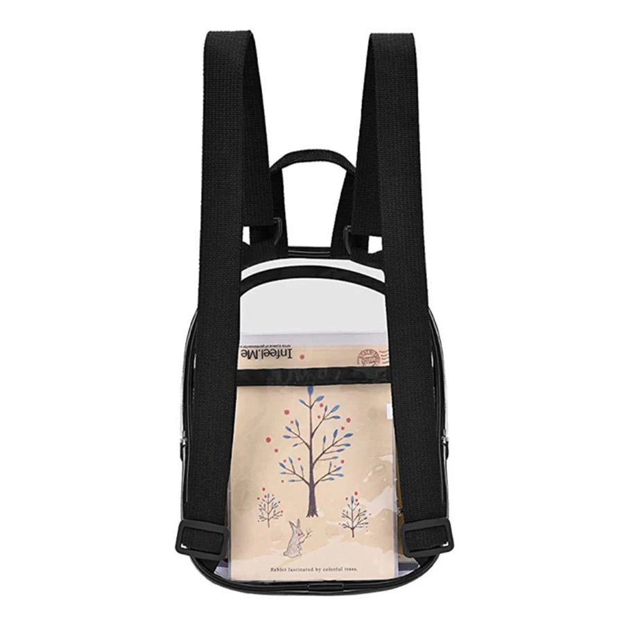 Clear Transparent PVC Backpack for Adults Women School Bags