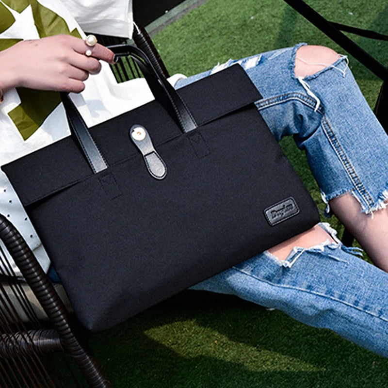 Unisex Zipper Laptop Bag Multifunction Handbag