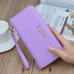 Unistybag PU Leather Women's Zipper Wallet Envelope Long Purse
