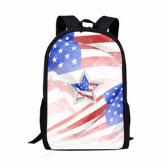 USA Flag School Backpack Kids Large Capacity Bag Boys Girls Students Mochila