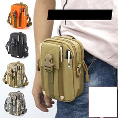 Camouflage Canvas Phone Bag Outdoor Travel Belt Pouch Holder