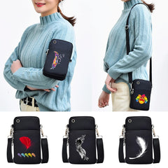 Feather Printed Waterproof Phone Shoulder Bag for iPhone 11 X Xs Max