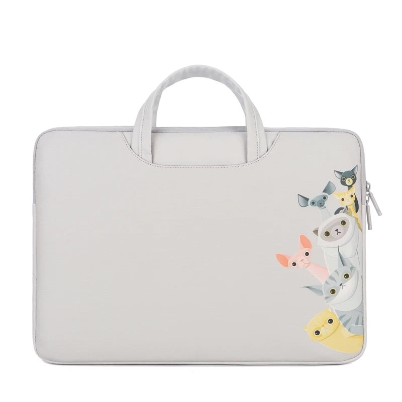 13 inch Laptop Handbag Double Zipper Sleeve Briefcase