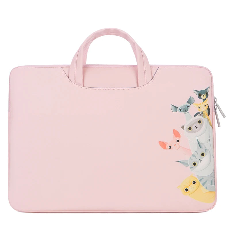 13 inch Laptop Handbag Double Zipper Sleeve Briefcase