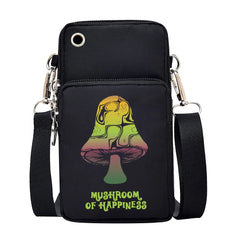 Universal Shoulder Crossbody Mobile Phone Bag Mushroom Pattern Arm Pouch