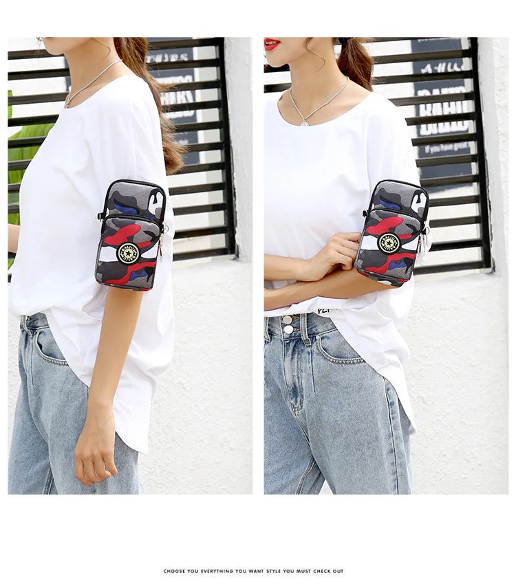 Universal Mobile Phone Bags Wallet Cases Arm Shoulder Crossbody Handbags