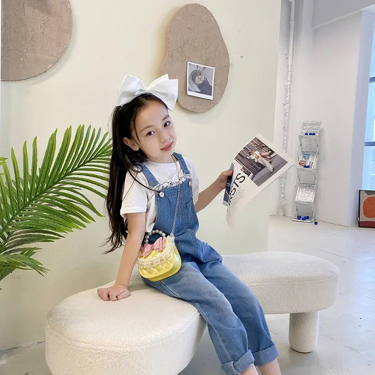 One Shoulder Crossbody PU Small Square Children's Backpack