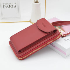 Universal PU leather mobile phone bag waist bag wallet