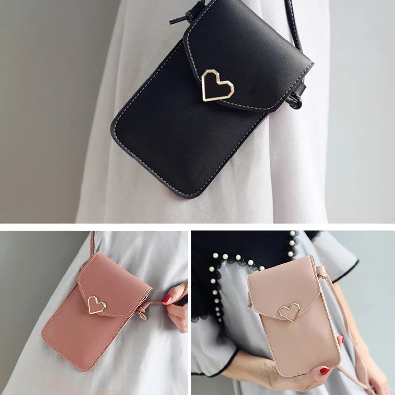 Women Crossbody Shoulder Bag PU Leather Wallet Cell Phone Case