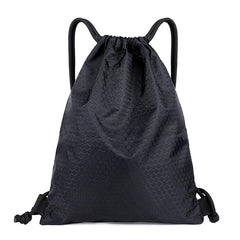 Universal Fitness Drawstring Bag Large Capacity Nylon Waterproof Zipper Backpack
