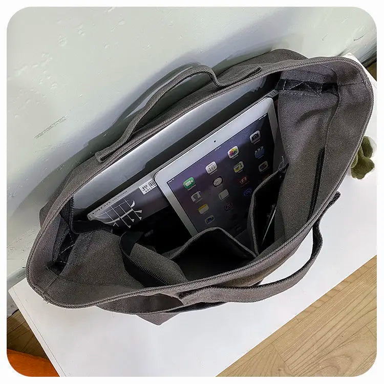 Canvas Messenger Bag Large Capacity Crossbody Bag for Women