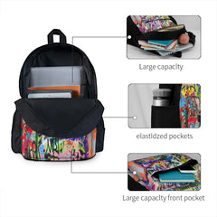 Urban Graffiti 1 Backpacks Zipper Close Recycled Bags