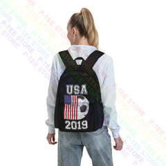 Flag Womens World Soccer Tournament Large Capacity Backpack