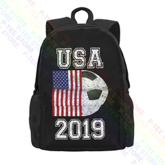 Flag Womens World Soccer Tournament Large Capacity Backpack