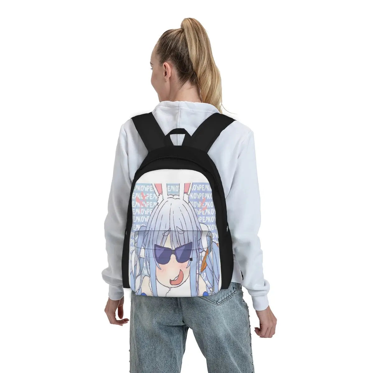 Usada Pekora Chibi Backpacks Men Women Kpop Female Backpacks