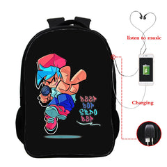 USB Charging Backpack 16 Inch Teenager School Bookbag
