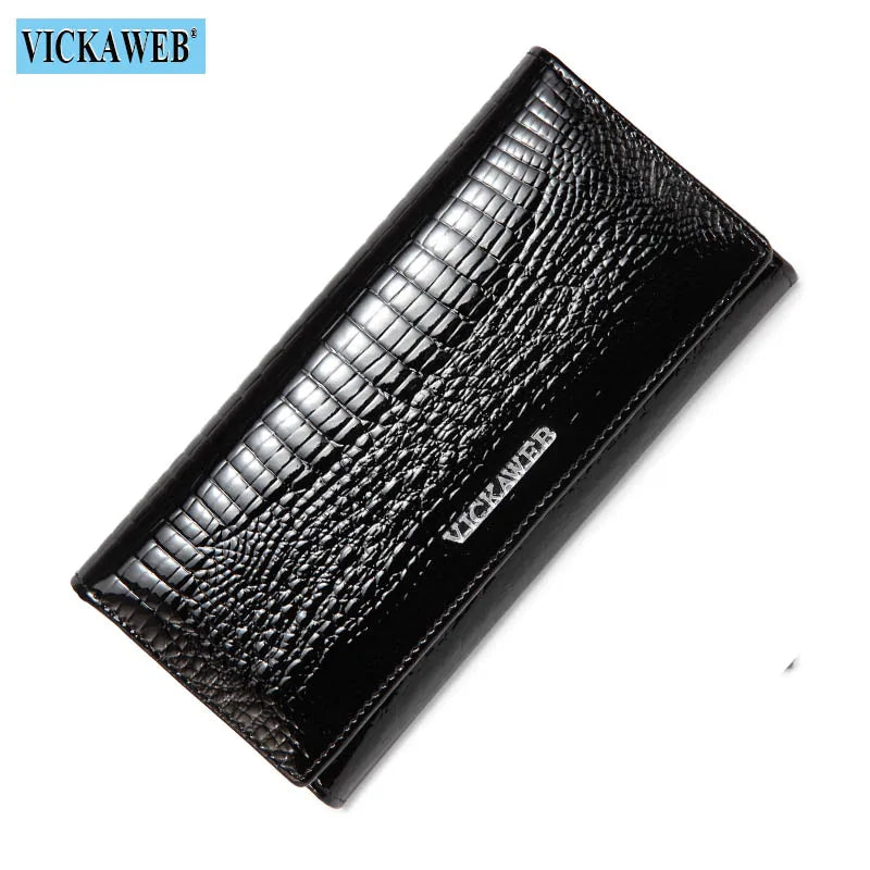 Solid Leather Womens Wallet Hasp Money Bag
