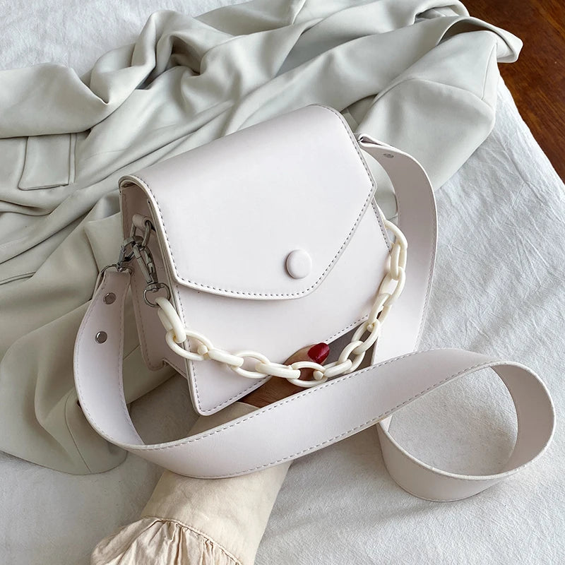 Summer Shoulder Crossbody Bag Ladies Handbags Solid PU Leather