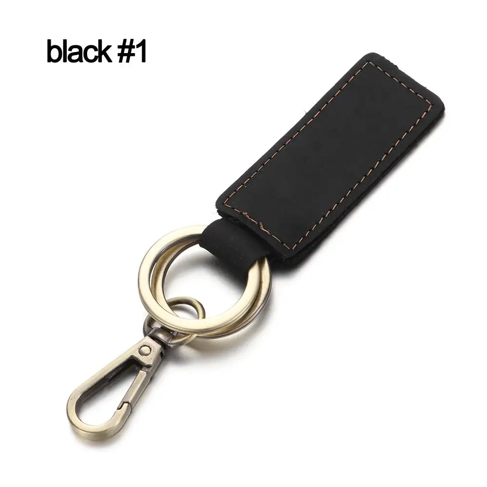 Leather Keychain Car Key Ring Bag Pendant