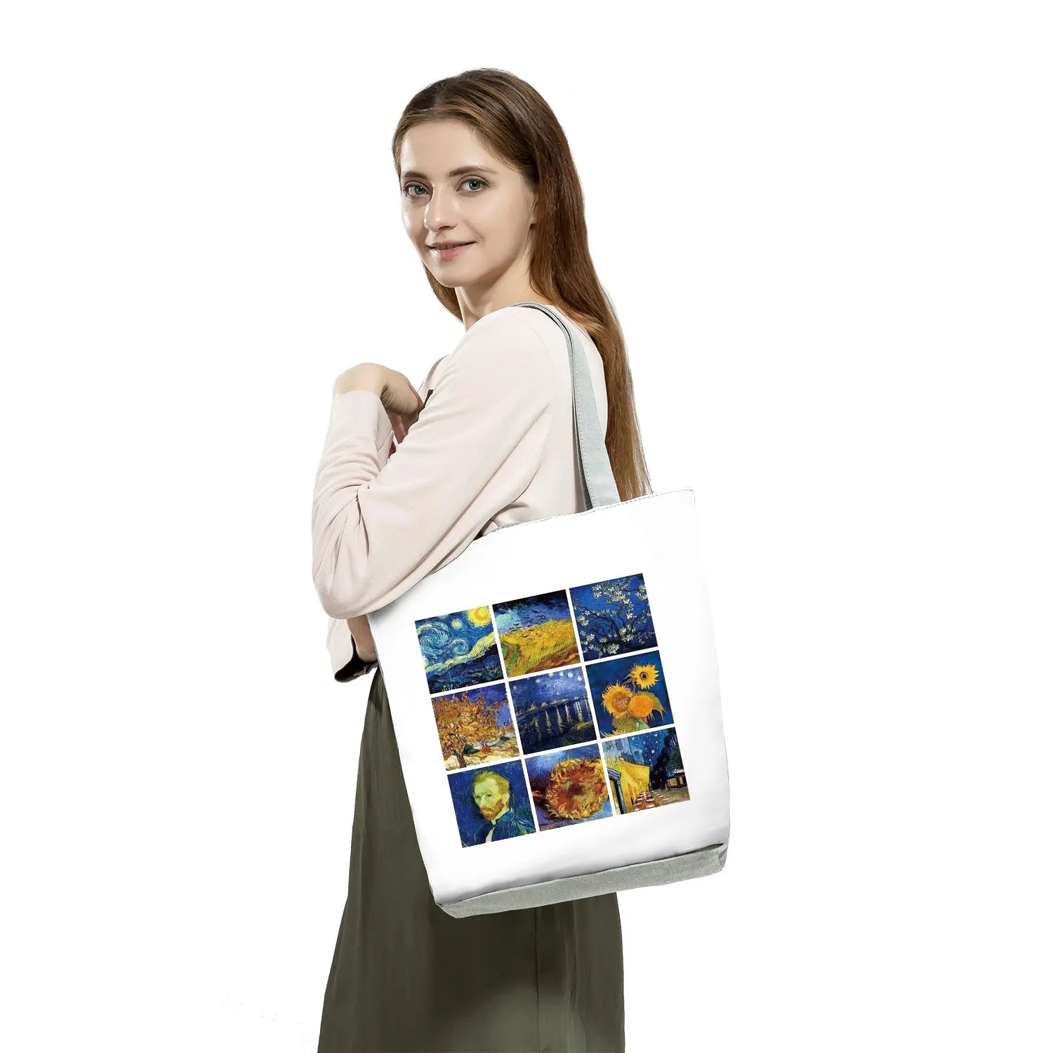 Van Gogh Oil Painting Tote Bag High Capacity Shopper Bag