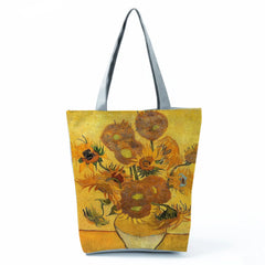 Van Gogh Oil Printed Tote Bags Retro Art Travel Bag Women Leisure Eco Shopping